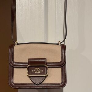 Coach Tan and Brown Crossbody Bag